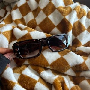 PRADA SUNGLASSES - grey brown tortoise